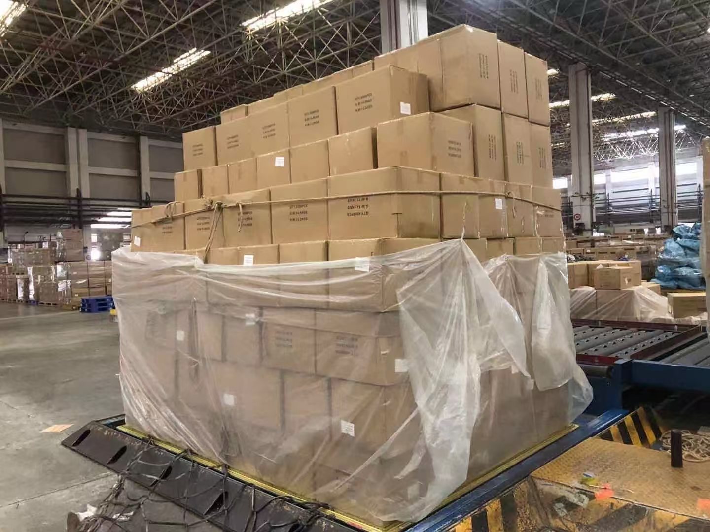 Warehouse palletized cargo