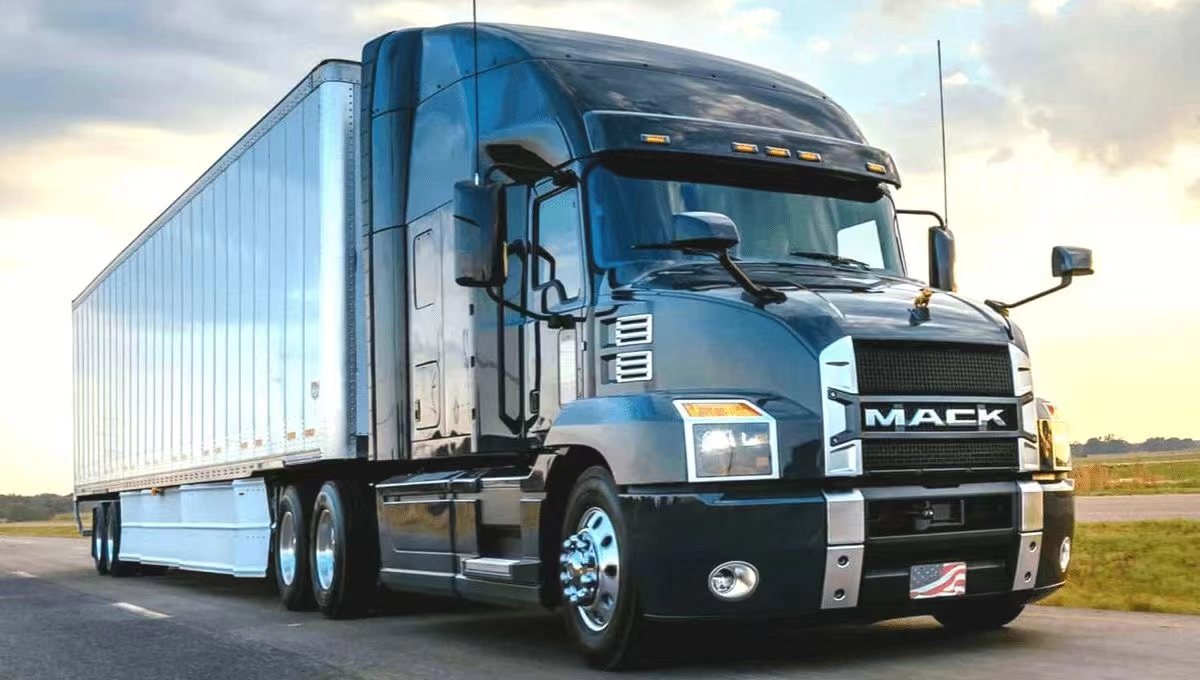 International road freight truck